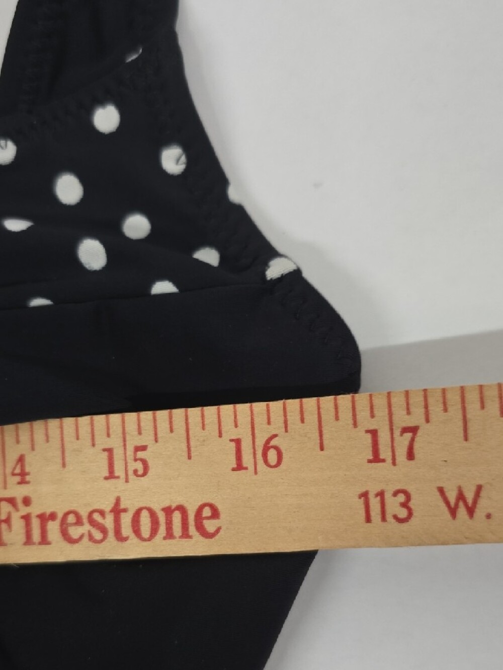 T.H.E. Black One-Piece Swimsuit White Polka Dot Accents Size 16 - Picture 11 of 13